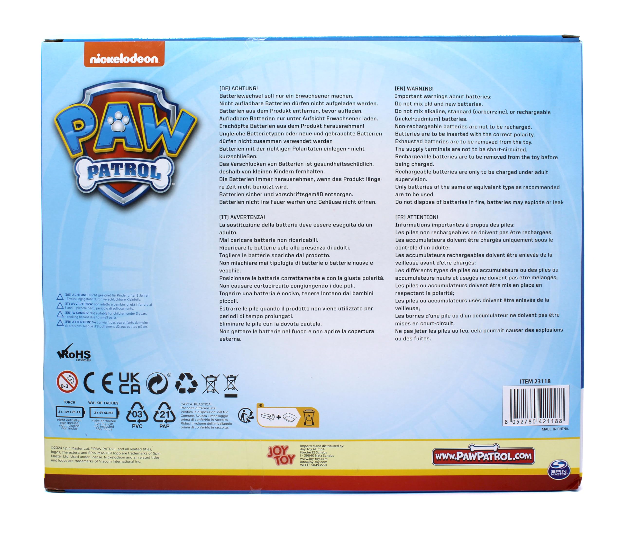 Joy Toy 1512094 Paw Patrol Set Avventura 5 Pezzi, Multicolore