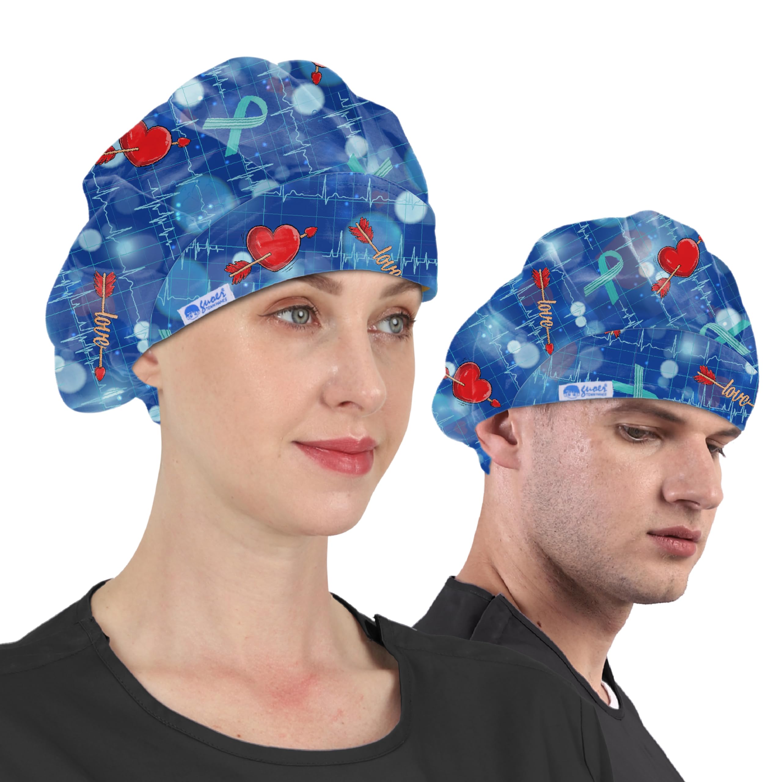 GUOER Hat Bouffant Cap One Size Multi Color