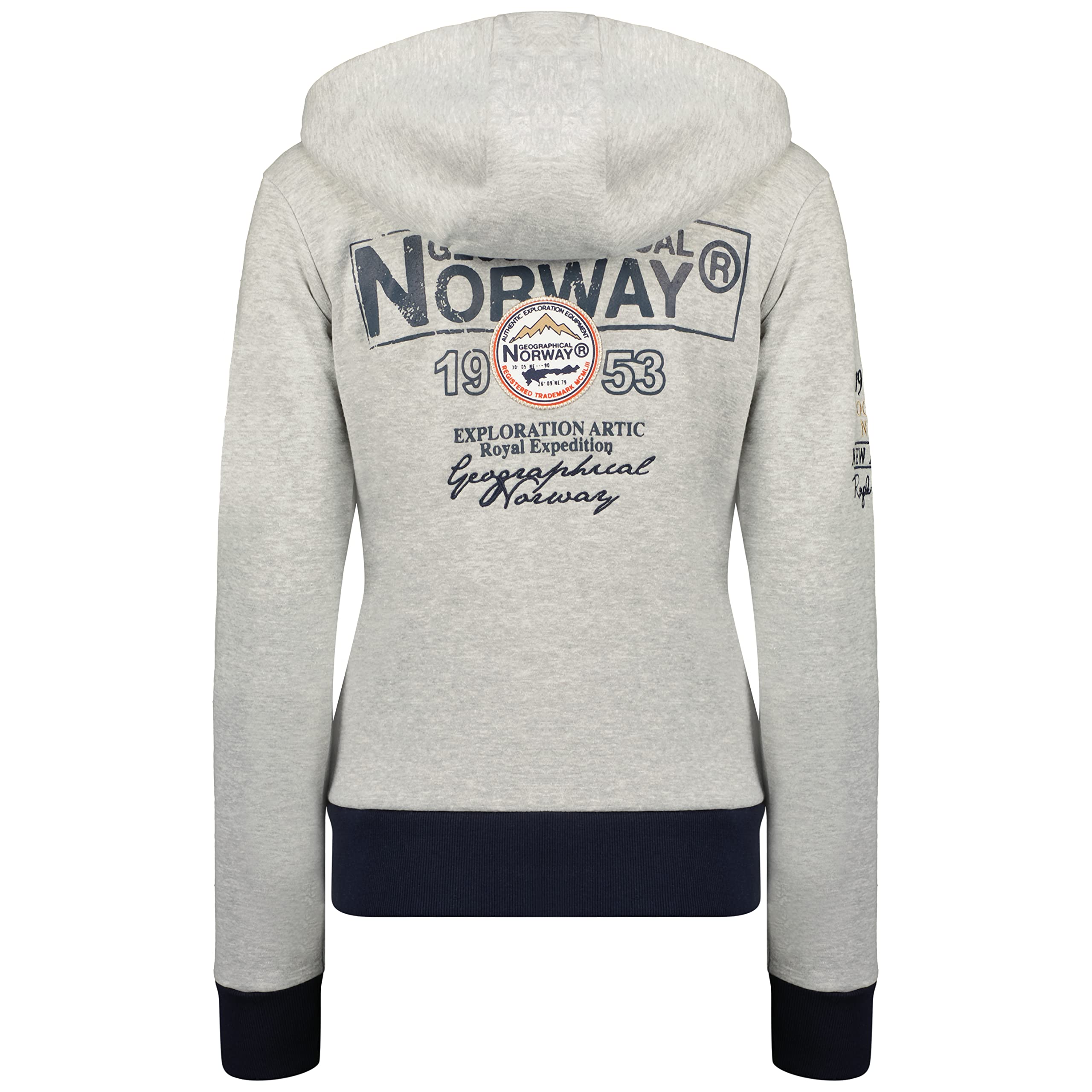 Geographical Norway Flyer Lady - Felpa Donna Zip Hoodie Tasche - Pile Donna Maglione Manica Lunga Giacca Cappuccio - Abito Ideale Primavera Estate Autunno Inverno Stagione