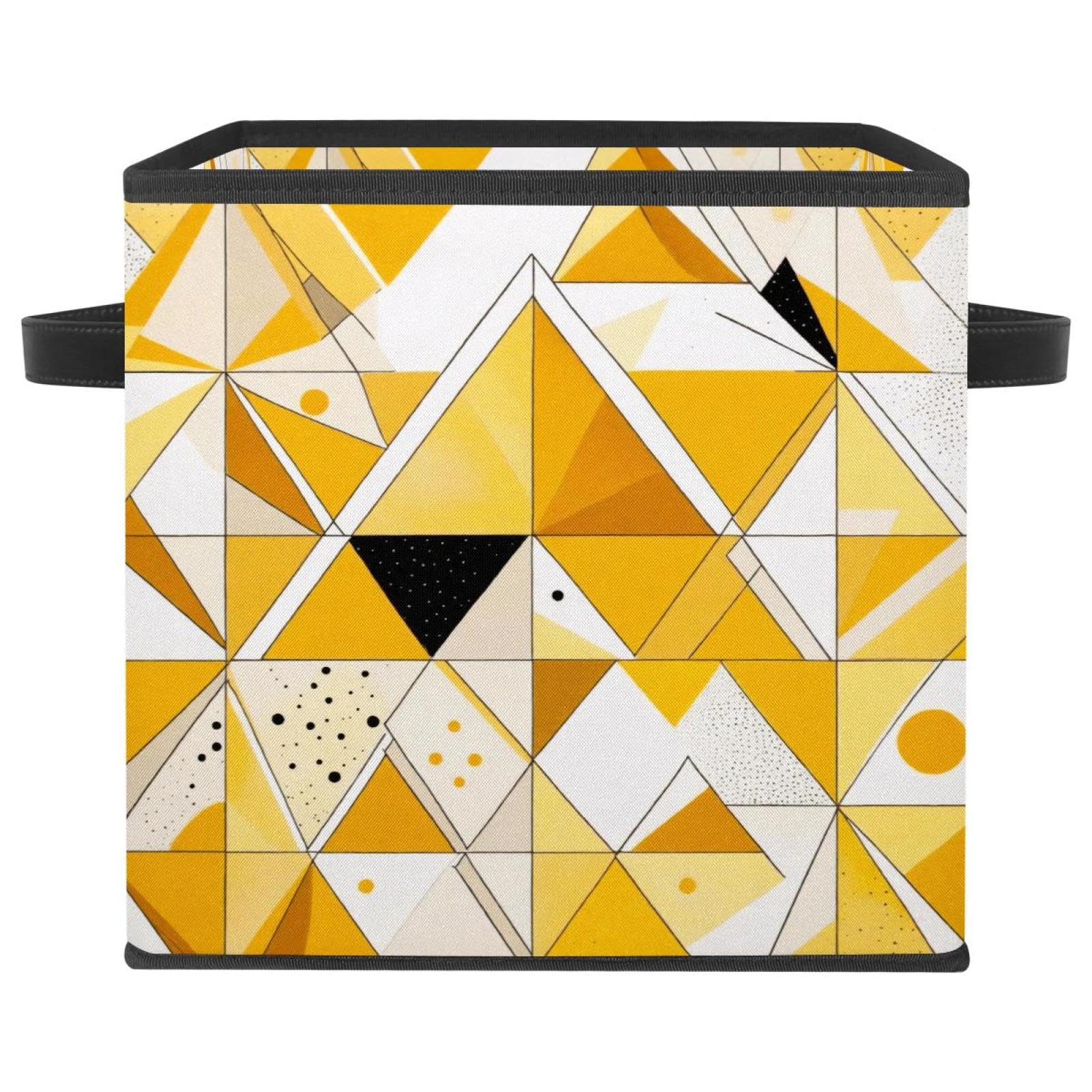 Boîte de rangement pliable jaune pour placard et chambre d'enfant