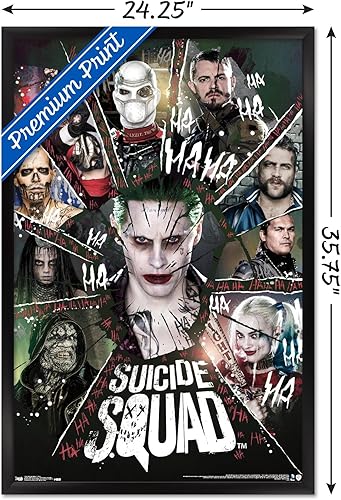 Miniatura 3 de Trends International DC Comics Movie - Escuadrón suicida - Póster de pared circular, 22.375 x 34 pulgadas, versión enmarcada en negro