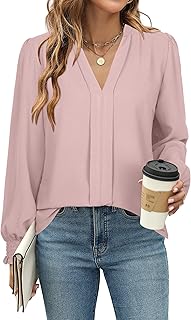 Sponsored You’re seeing this ad based on the product’s relevance to your search query.Learn more about this advertisement Theenkoln Blouse Women's Elegant V-Neck Tops Tunic Casual Shirt Tops
