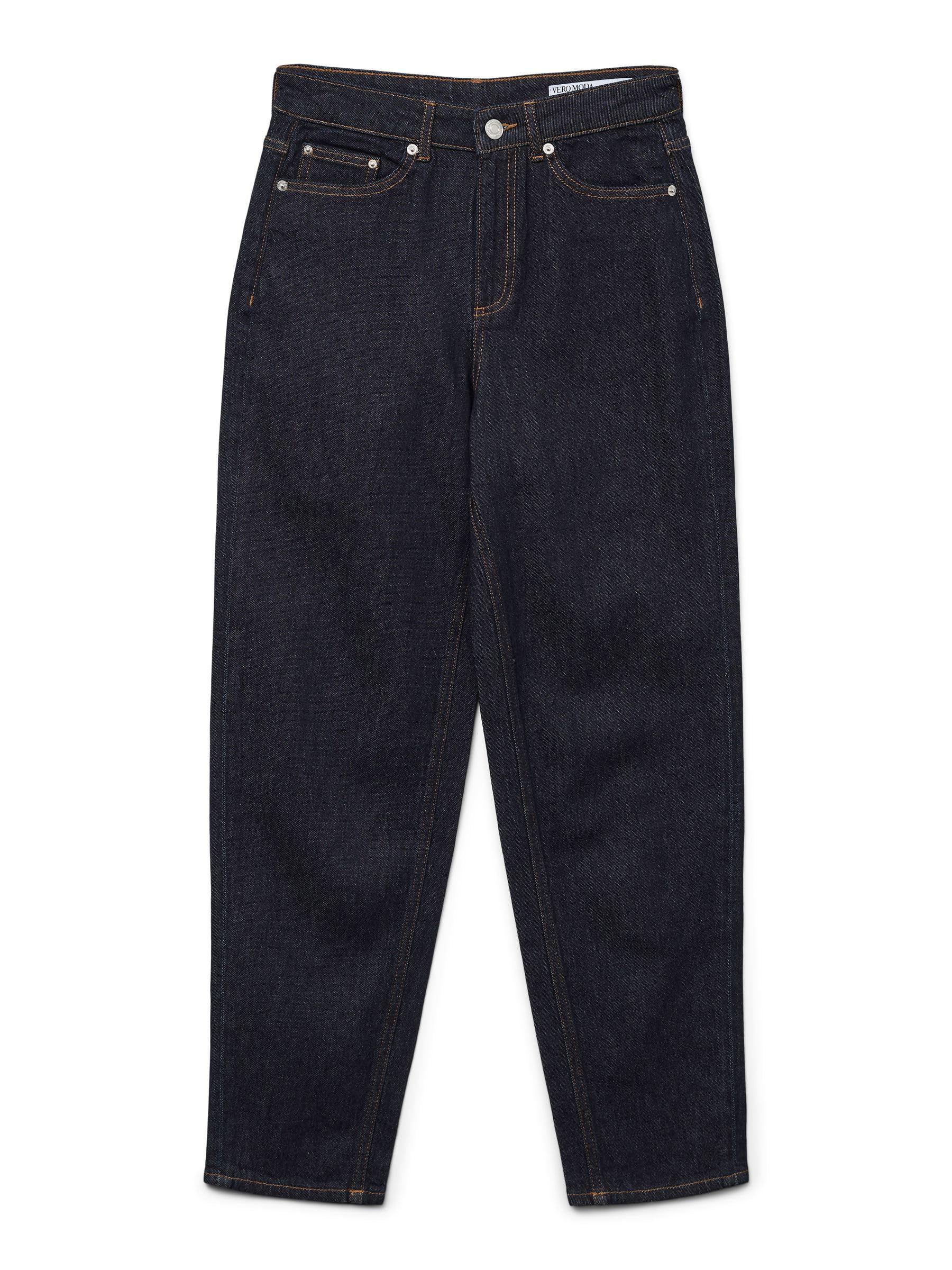 VERO MODA Women's Vmtessa Hr Mom Jeans Ra369 Ga Noos, Dark Denim Blue, 28W x 34L