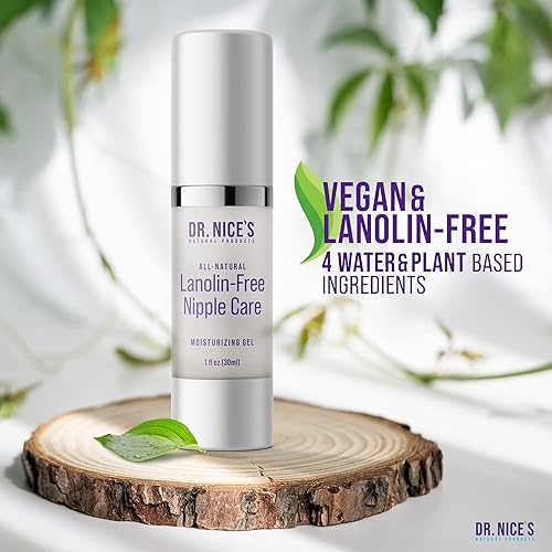 Miniatura 5 de Dr. Nice's Crema para pezones para lactancia materna - Alivio instantáneo calmante y refrescante para los pezones doloridos  Gel transparente a base