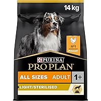 PURINA PRO PLAN Light Crocchette per Cani Adulti Sterilizzati con Pollo Sacco da 14kg