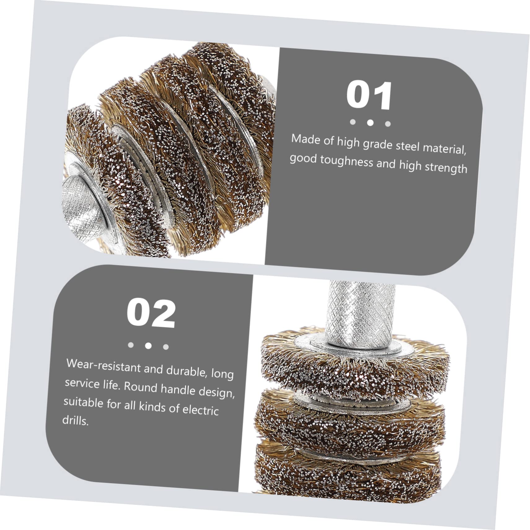 BELLIFFY Wire Brush Drill Attachment Wire Wheel for Rust Removal Compatible with Electric Hand Drill and High Strength