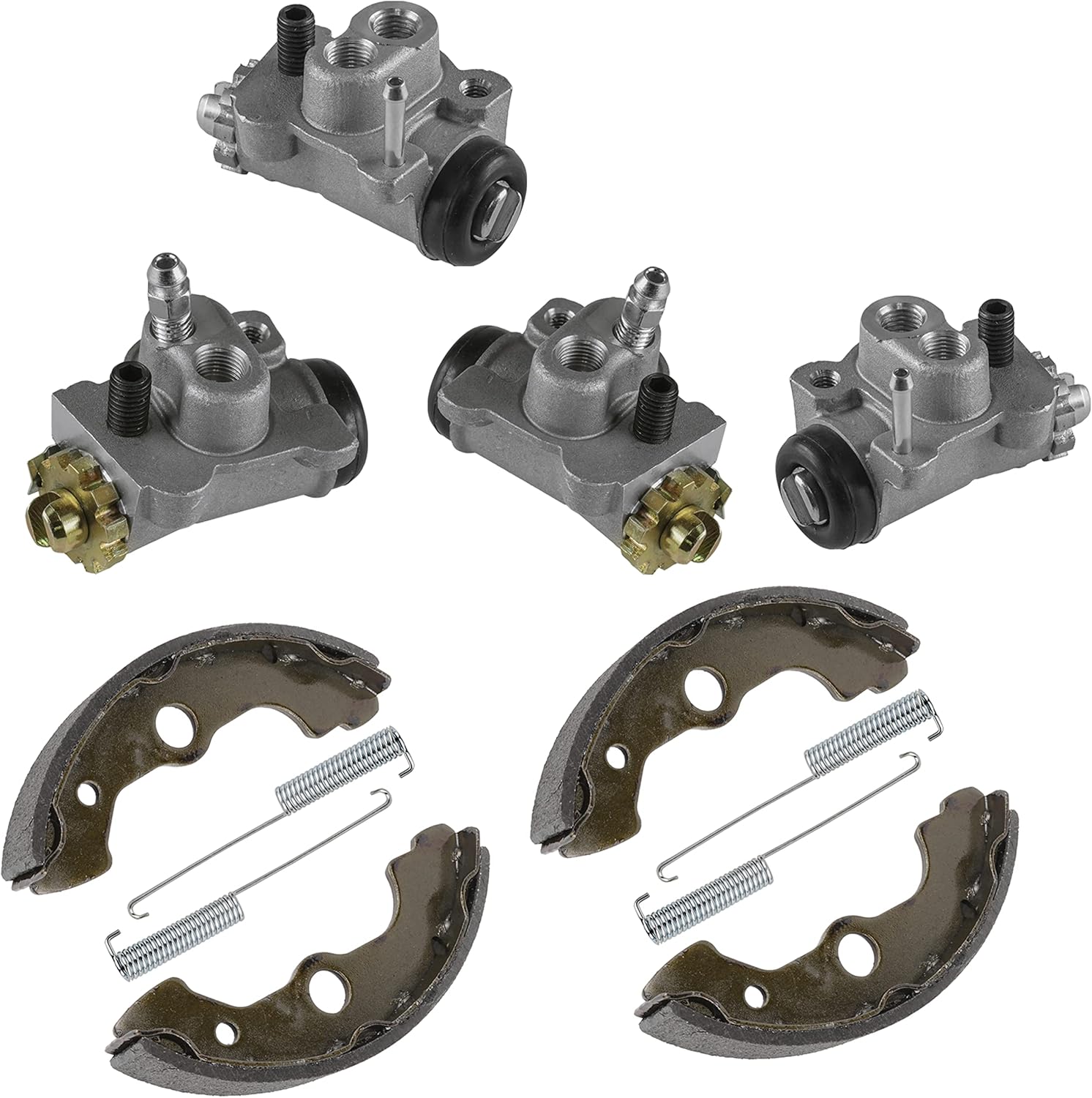 Caltric Front Left/Right Brake Cylinder and Shoe Compatible with Honda Rancher 350 TRX350FE TRX350FM 2000 2001 2002 2003