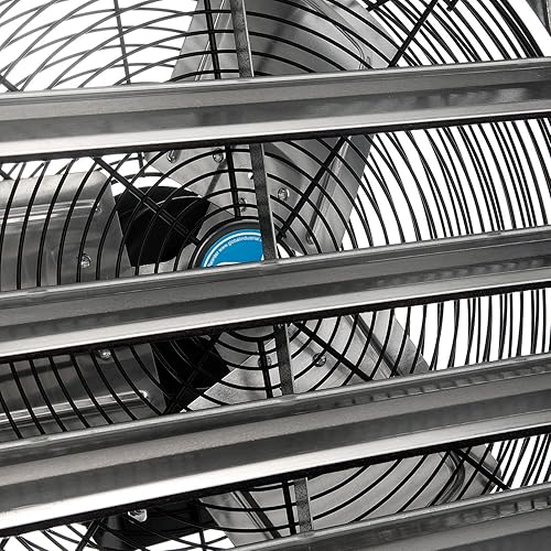 Miniatura 5 de Global Industrial Ventilador de ventilación de escape de 18" W con obturador, sola velocidad