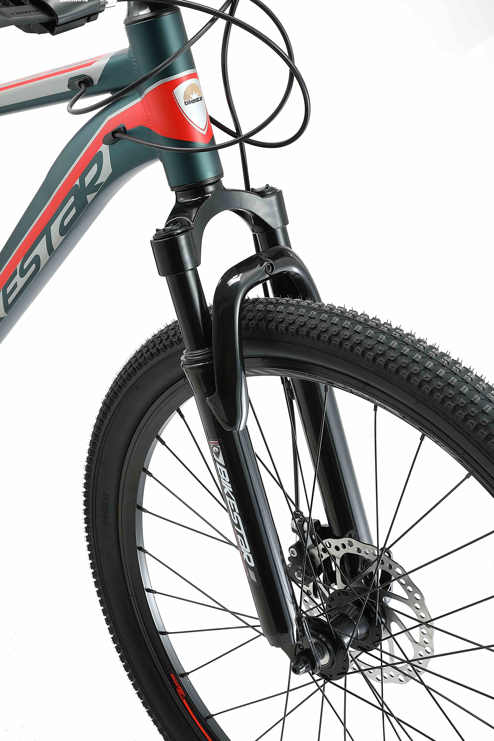 BIKESTAR Bicicleta de montaña Hardtail de Aluminio, 21 Marchas Shimano 26" Pulgadas | Mountainbike con Frenos de Disco Cuadro 13, 16" MTB