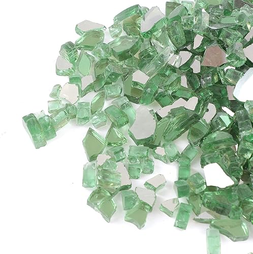 Miniatura 3 de Grava de cristal reflectante de alto brillo, gemas de fuego, piedras trituradas para decoración de jardín, 14 pulgadas, 21.87 oz1.37 libras (verde