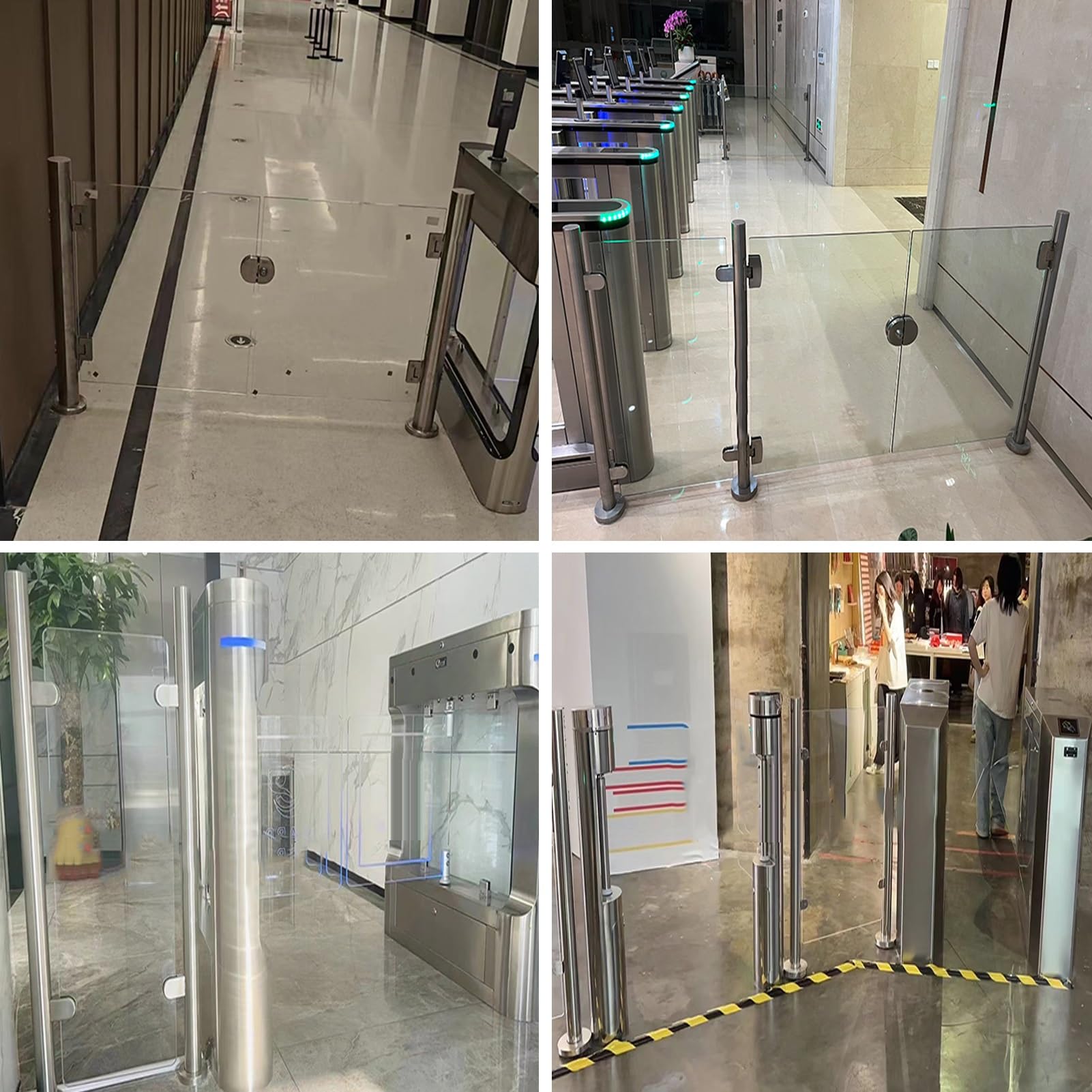 Uniwersalna akrylowa brama wejściowa na rynek 100 x 98 cm obrotowa metalowa Ber do biura Libes do użytku wewnętrznego - i Slish Securi Solut