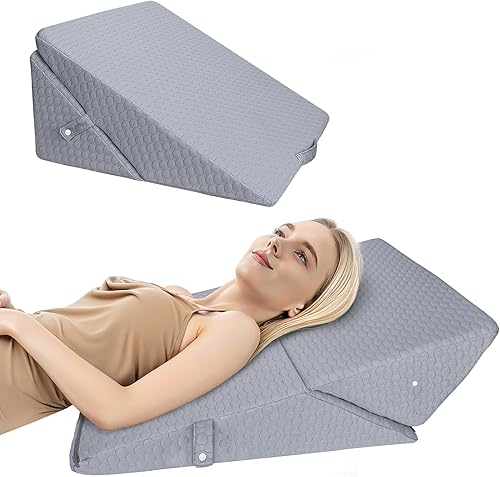 Miniatura 2 de Almohada de cuña de cama para dormir, juego de almohada de cuña ajustable para después de la cirugía, almohada triangular elevada para reflujo ácido