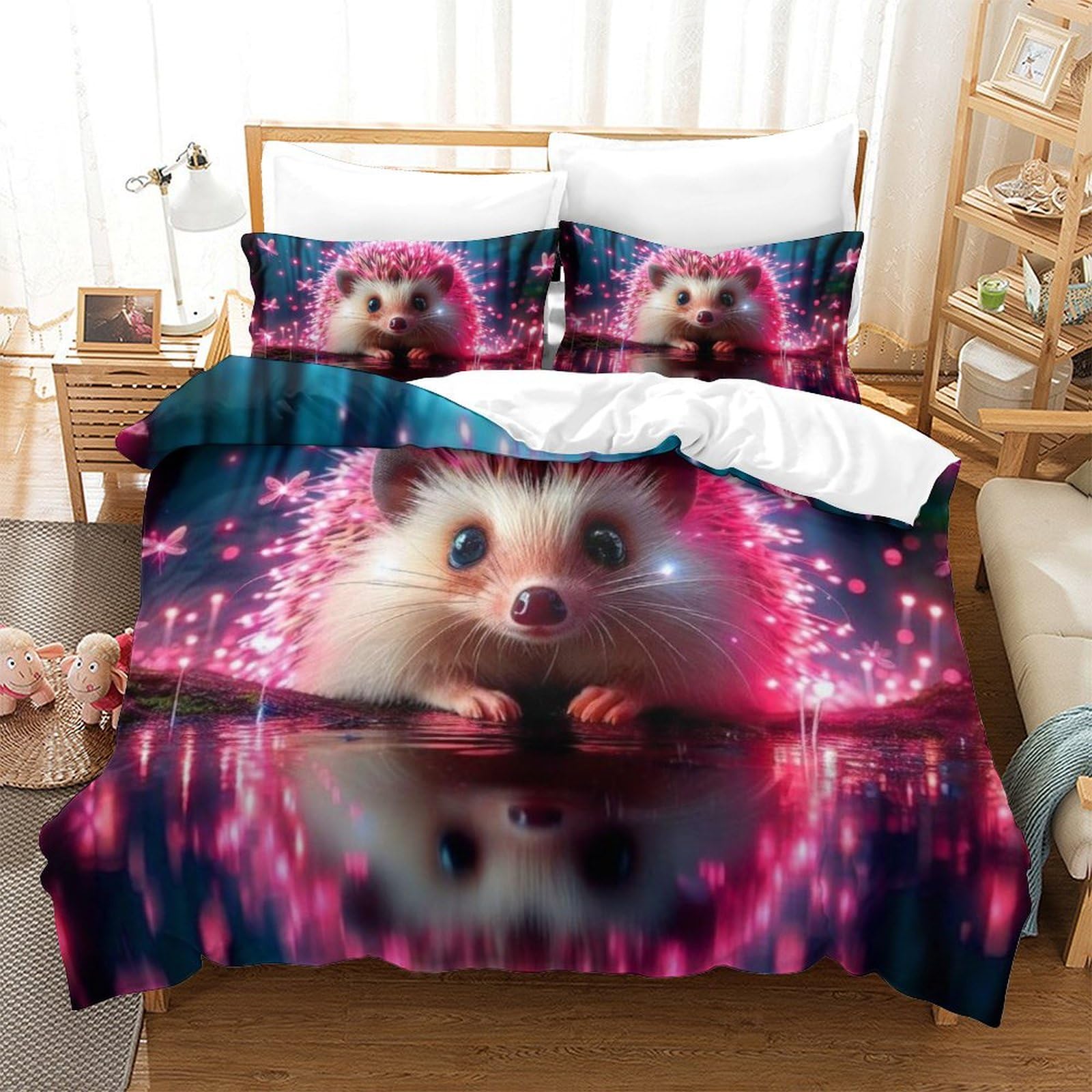 Housses de couettes microfibre avec motif 3D relief pour lit king size