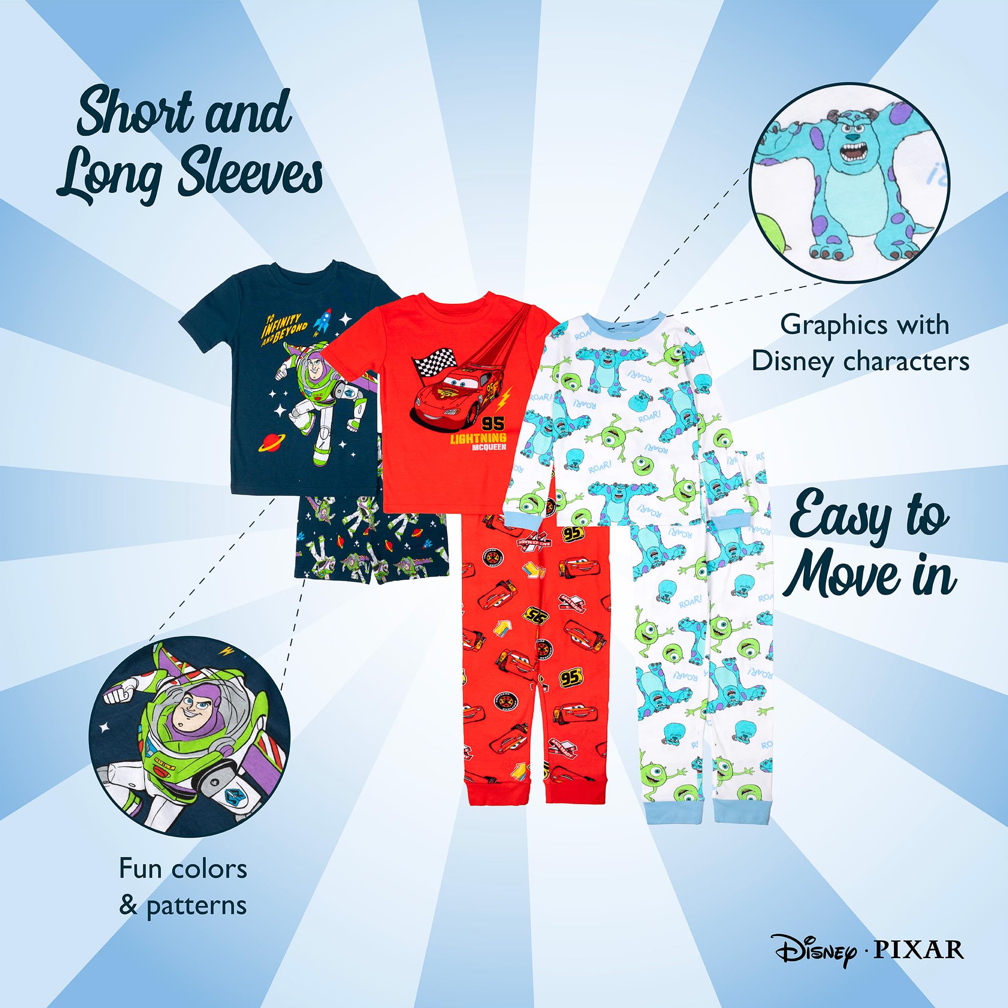 Disney Ensemble de Pijama (Lot de 6) Mixte Enfant