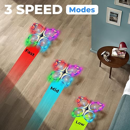 Miniatura 7 de Contixo TD2 Mini dron con cámara, frecuencia de control de 2.4 GHz, batería de 3.7 V 550 mAh, rango de vuelo de hasta 100 pies, múltiples modos de