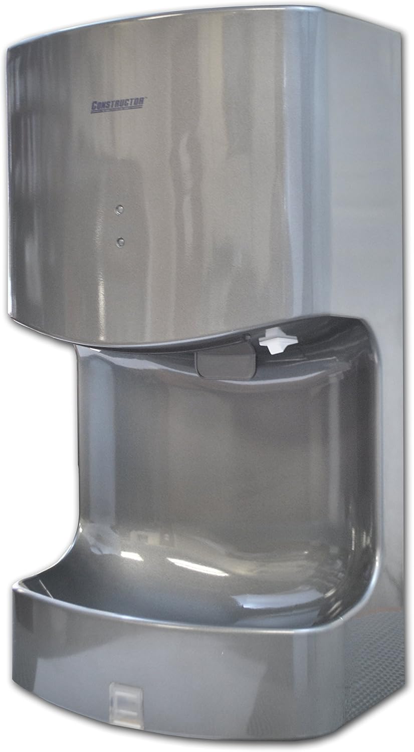 1300 Watts High Speed Automatic Hand Dryer Plastic Durable Infrared (Silver)