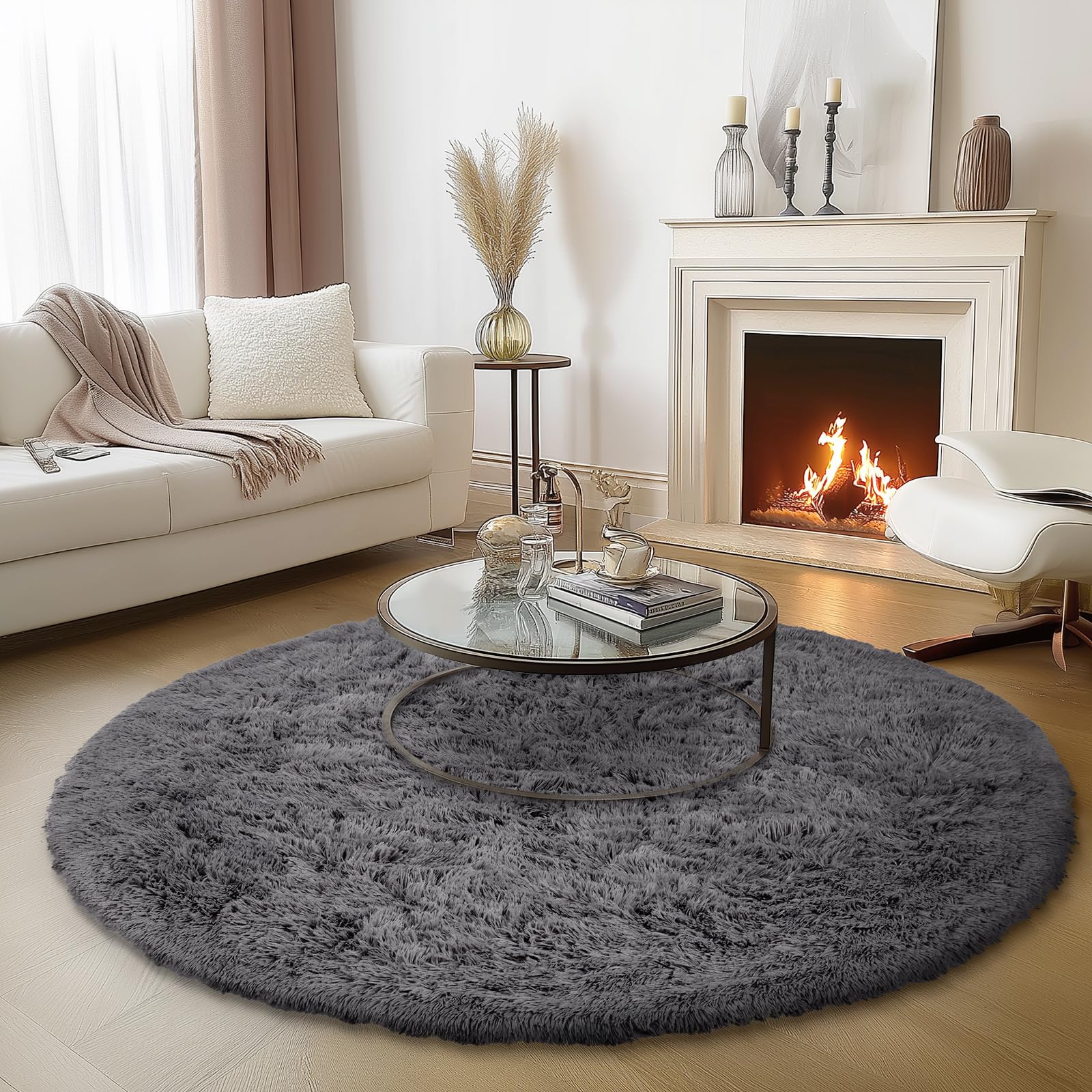 7x7 Round Rug For Living Rooms Earth Tones Rug, Circle Rug, Round Rug