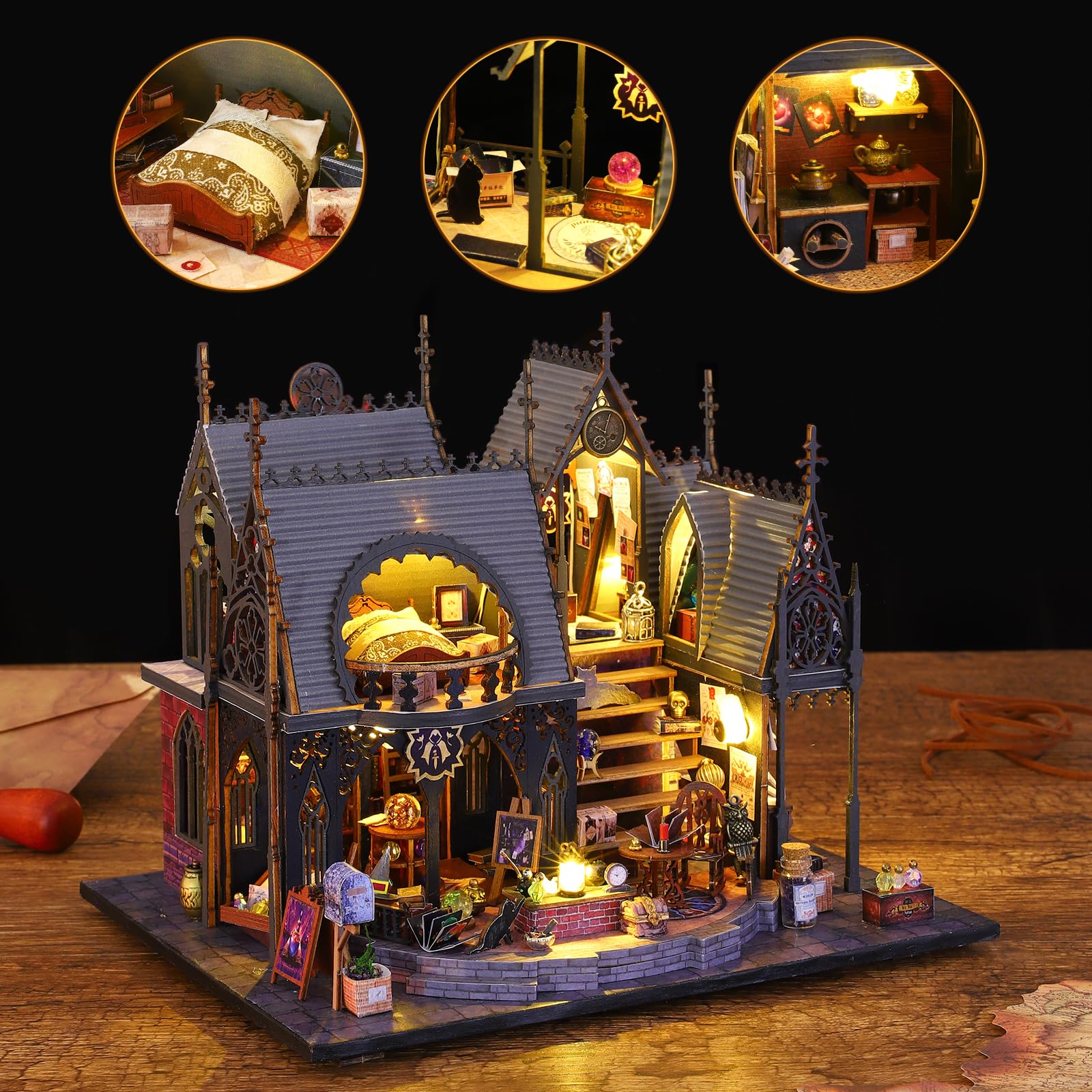Miniature House Kit DIY s For Adults 3D Haunted House