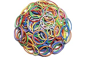 Amazon Basics Assorted Size and Color Rubber Bands, 0.5 lb