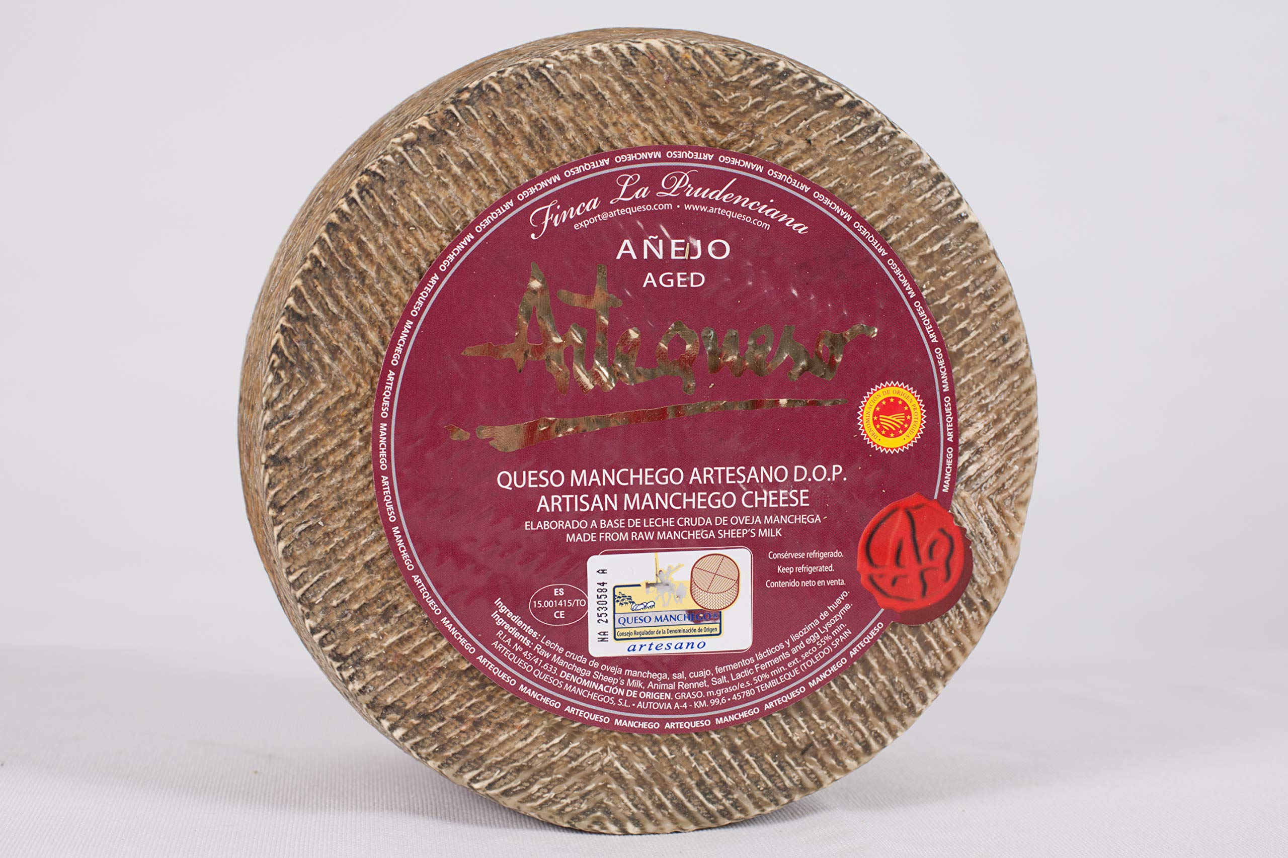 QUESOS MANCHEGOS ARTESANOS AÑEJO CURADO EN VARIOS TAMAÑOS CON DENOMINACIÓN DE ORIGEN (GRANDE 3KG)