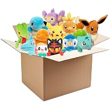 Pokemon 8" Mystery Blind Box, 3-Pack Plush, Assorted - Receive 3 of 10 Pictured Styles - Officially Licensed - Surprise Pokemon Characters Stuffed Animal Toy - Great Gift for Kids