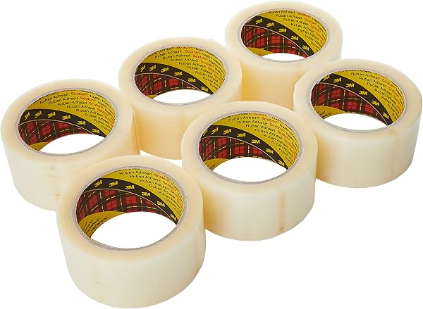 3M Scotch 371 taśma uszczelniająca, przezroczysta, 50 mm x 66 m, 6 sztuk