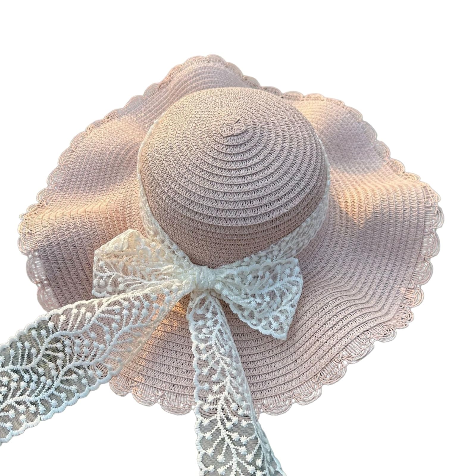 Cappellino da Baseball,Cappello Pescatore Elegante Bow Sun Cappello per Le Donne, Leggero di Vacanza Ampio Bordo Viaggi in Spiaggia E Usura Quotidiana-nz478-khaki