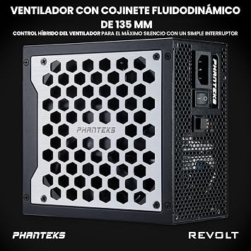 Phanteks (PH-P1000PR_BK01C) Revolt 1000W 80PLUS Platinum, ATX 3.0, PCIe 5.0, Fully Modular, Cable-Less, Power Supply Unit Only (Cables Sold Separately), Black