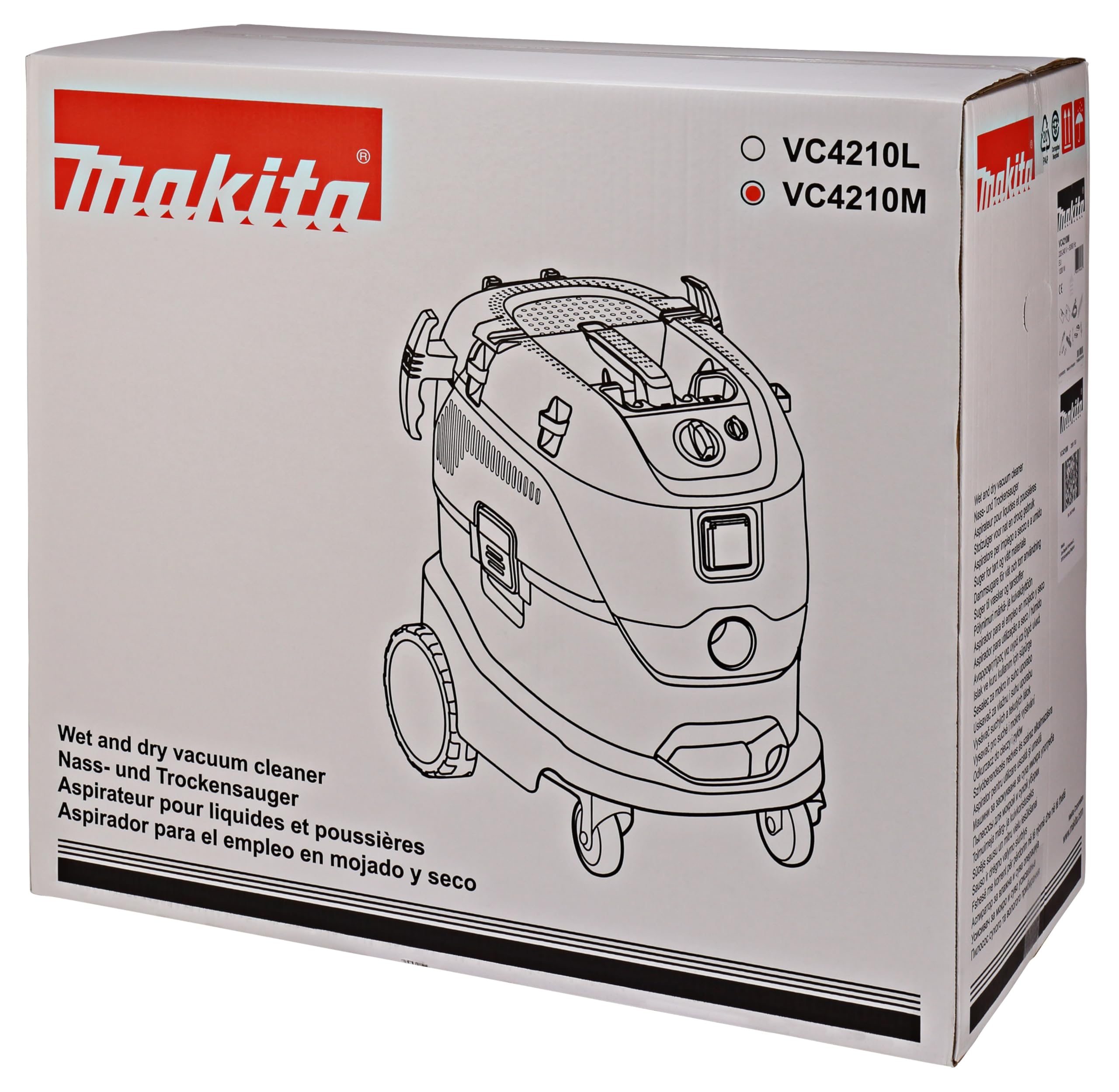 Aspirateur eau et poussières 1200 W cuve 42 L 250 mbar - MAKITA VC4210MX