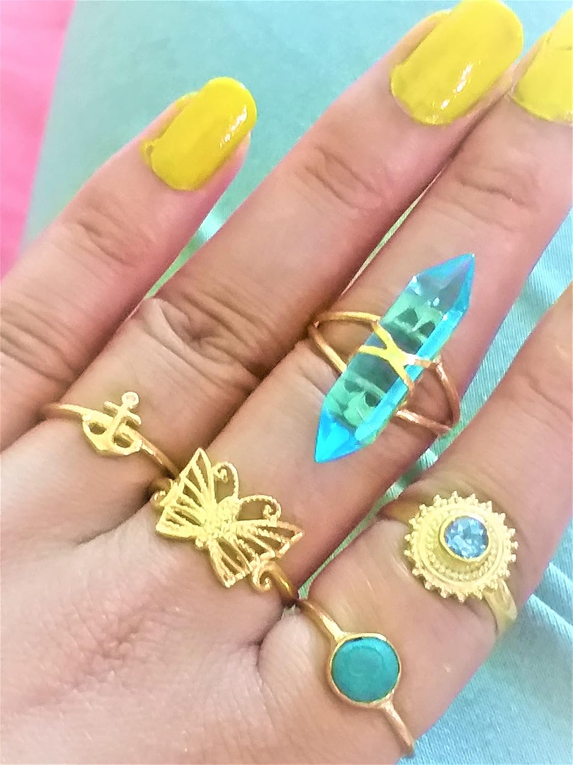 Butterfly Design Ring, Gold Plated Ring,Bohostyle Ring| Brass Ring| Meditation Ring| Cocktail Ring, Gold Plated Ring| Handcrafted Ring| Valentine Day Gift