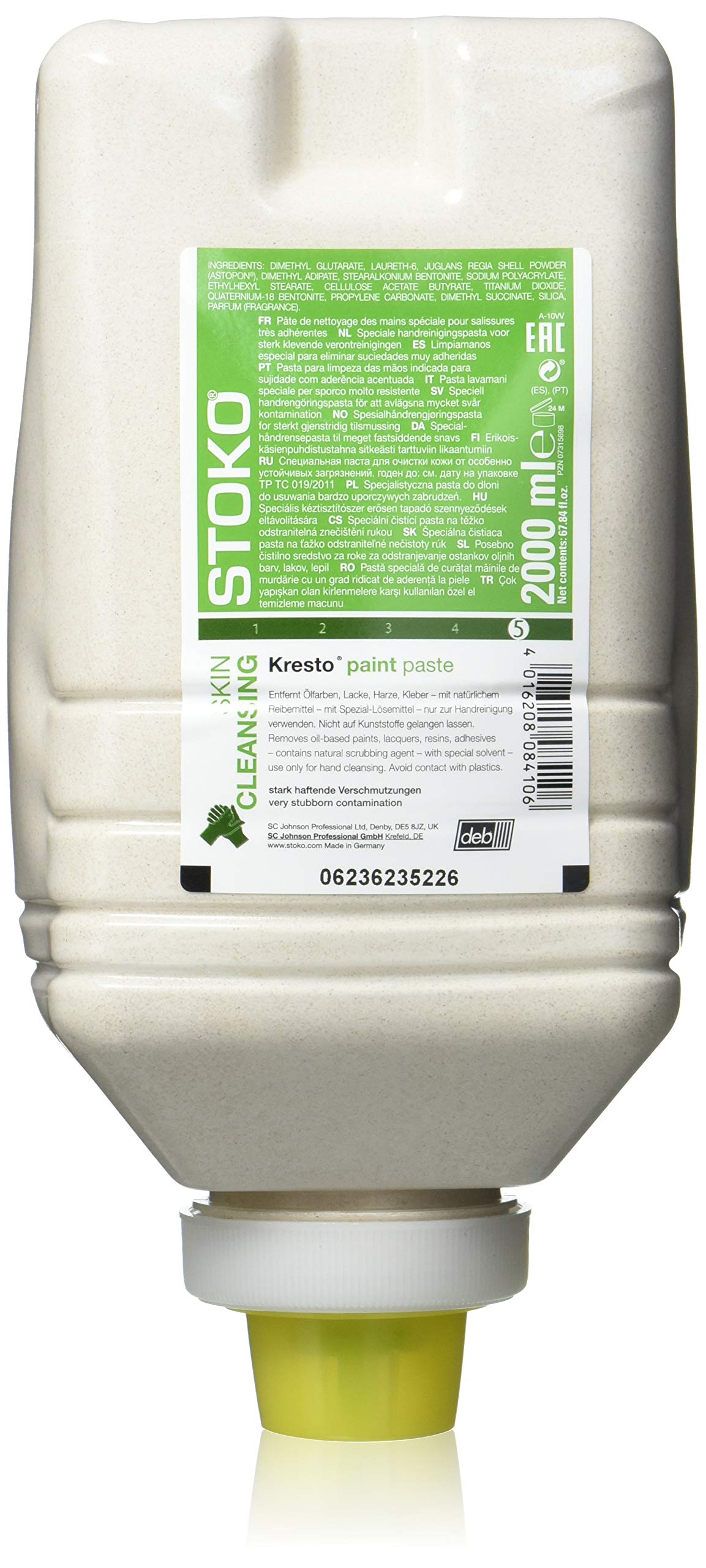 Stoko Hautreinigungspaste Kresto paint, parfümiert, 1 Flaschen aÂ´ 2.000ml, 14300 g