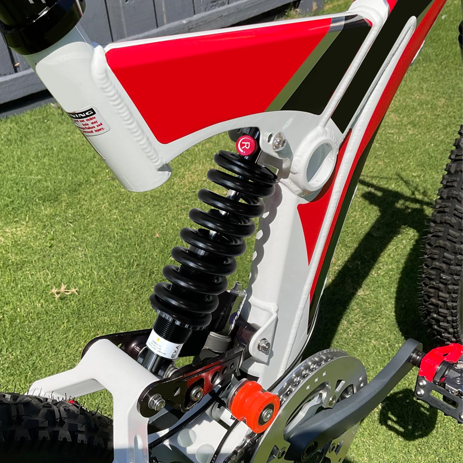 Amortiguador ajustable amortiguador trasero hidráulico para bicicleta MTB/E/Scoters 125 mm/150 mm/165 mm/190 mm, 550 libras/1000 libras/1500 libras (190 mm, 1500 lbS)