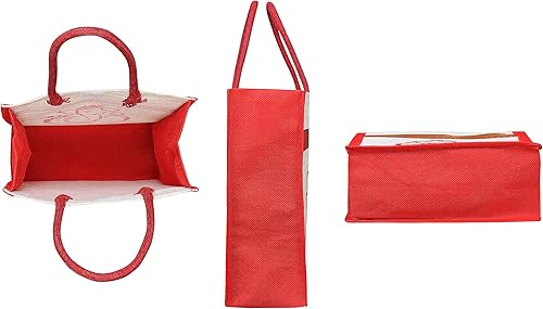 Miniatura 3 de Bolsas de yute ecológicas con estampado Ganesh  10 x 8 pulgadas, bolsa de playa, reutilizable y biodegradable, perfectas para regalos, regalos de