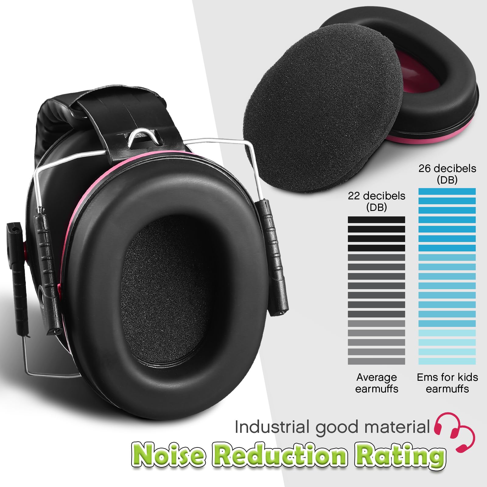 Copkim Paquete de 12 auriculares de protección auditiva para niños, auriculares de ruido para niños, protección auditiva ajustable, auriculares suaves para niños, protección auditiva para bebés,