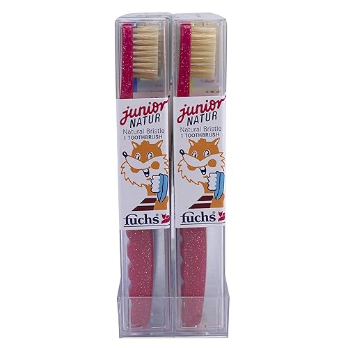 Miniatura 3 de FUCHS Cepillo de dientes suave de cerdas naturales junior, 10 unidades