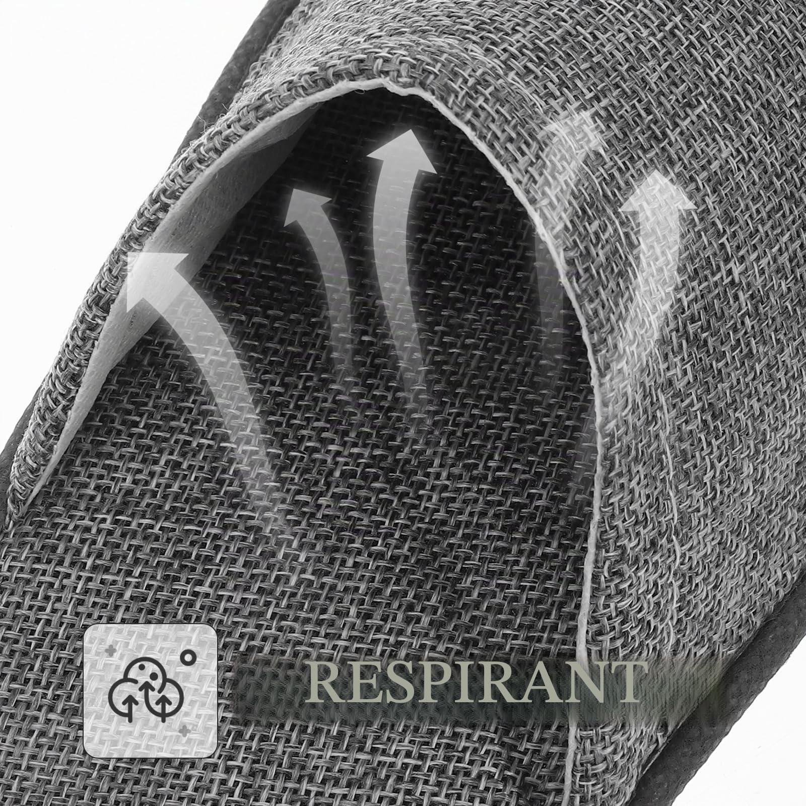 Healifty Lot de 20 pantoufles jetables pour spa, hôtel, maison, pantoufles confortables, unisexes pour voyage, mariage, fête de mariage - Gris