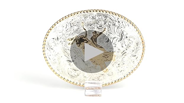 crumrine バックル Amazon.com: Nocona Men's Crumrine Silver Bison Scaloped