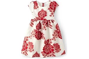 Girls' and Toddler Short Sleeve Dressy Special Occasion Holiday Dresses