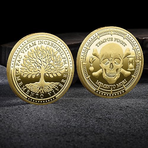 Miniatura 4 de Reflexiones estoicas Monedas Memento Mori y Memento Vivere - Abraza la esencia de la vida con recordatorios reflexivos