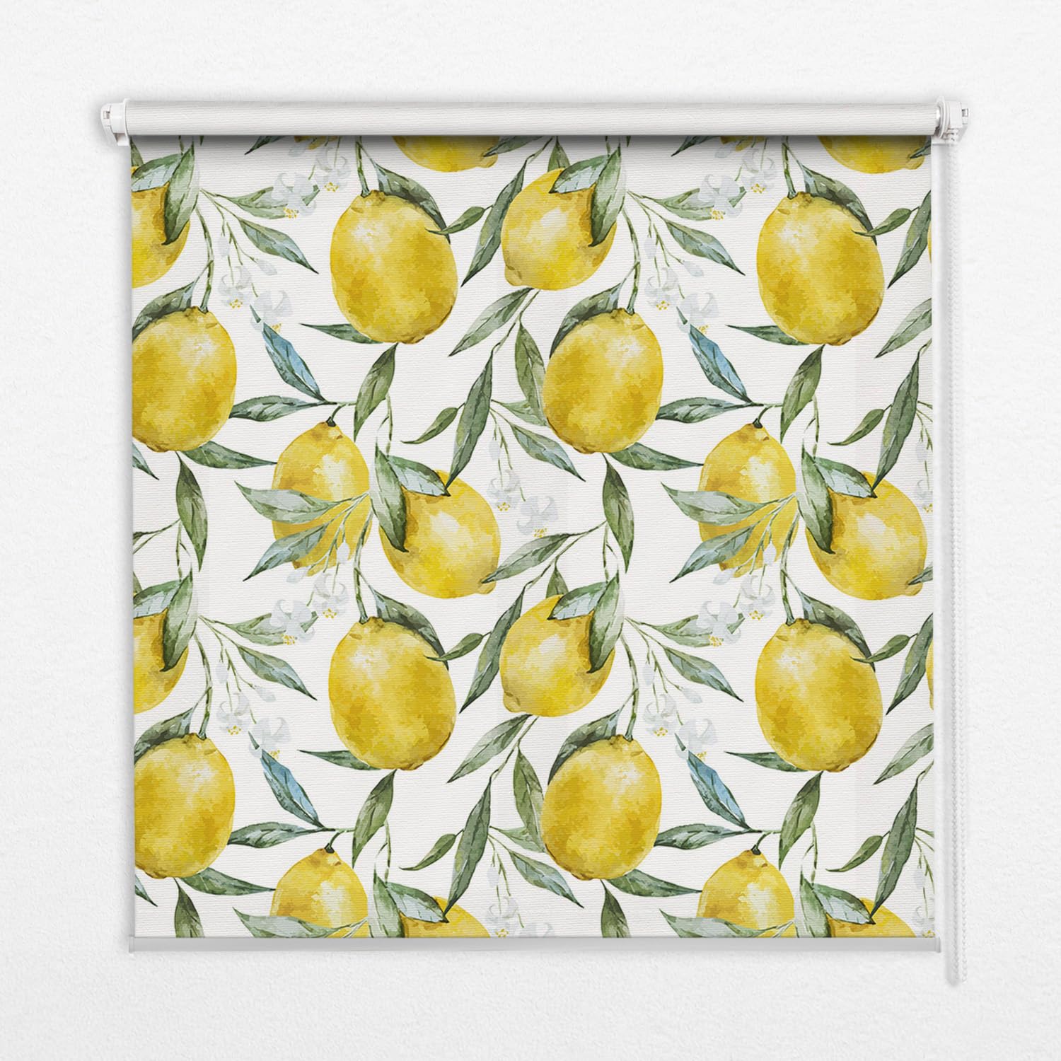 Store enrouleur occultante sans perçage cuisine et chambre motif citrons Tulup