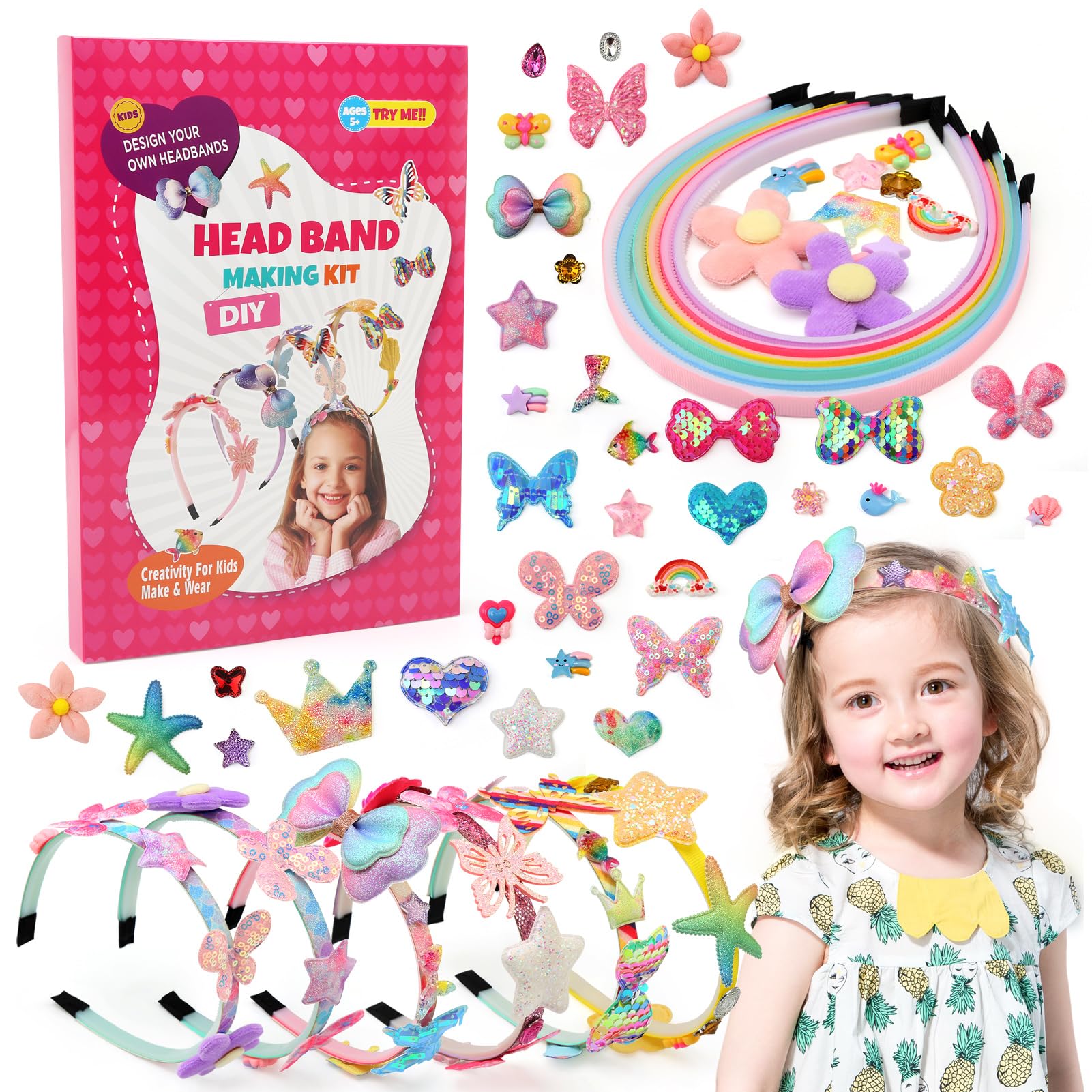 Vinitoy Serre-tête à Faire Soi-même, Cadeau Pour Filles De 5