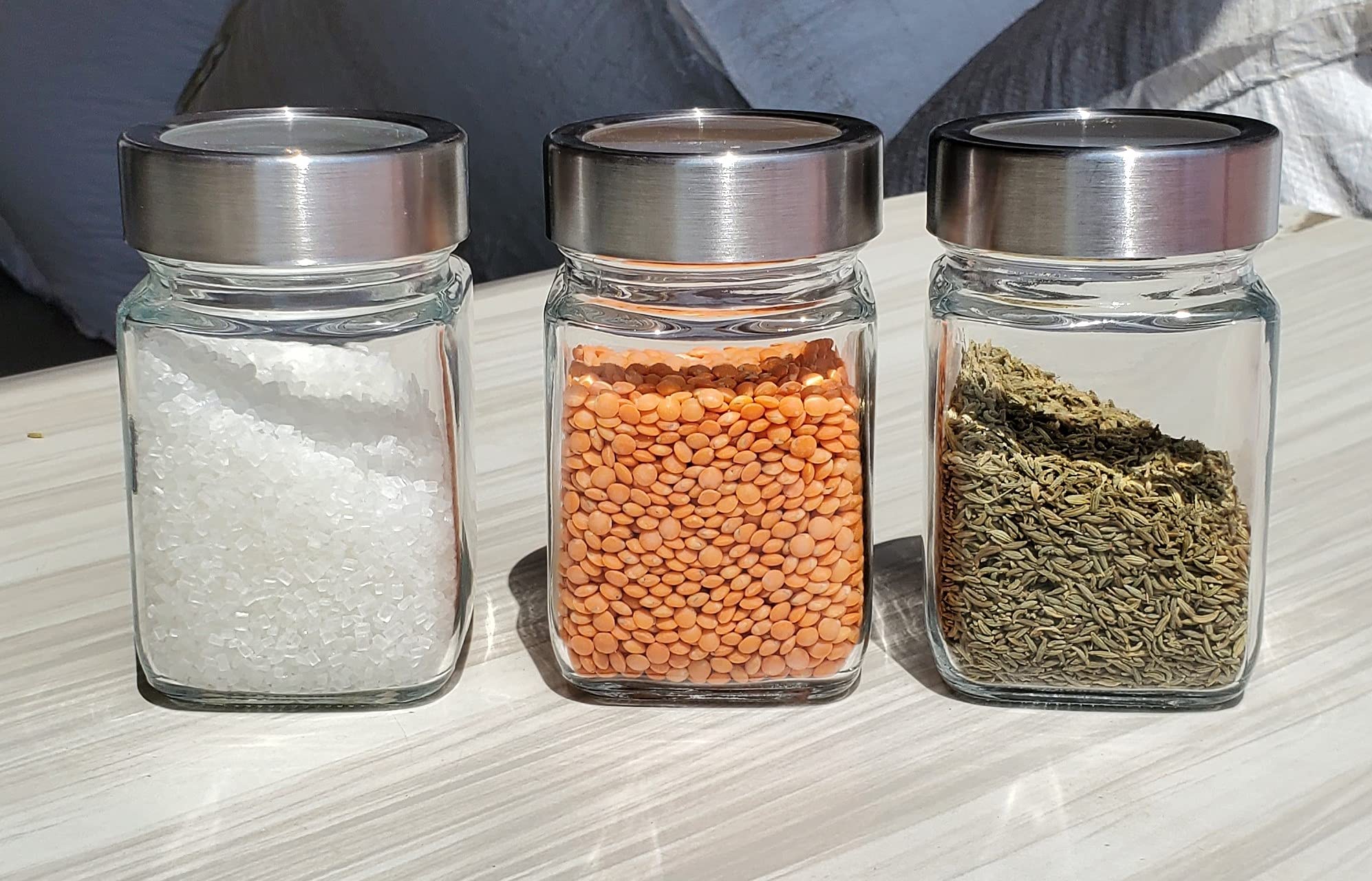 Pure Source India Glass Jar Set - 3 Piece Set -7