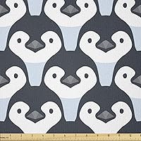 Vista 34 de Ambesonne The Yard, tela de jirafa estilo de dibujos animados que caminan entre árboles pequeños sobre fondo grunge, tema de sabana, tela de punto