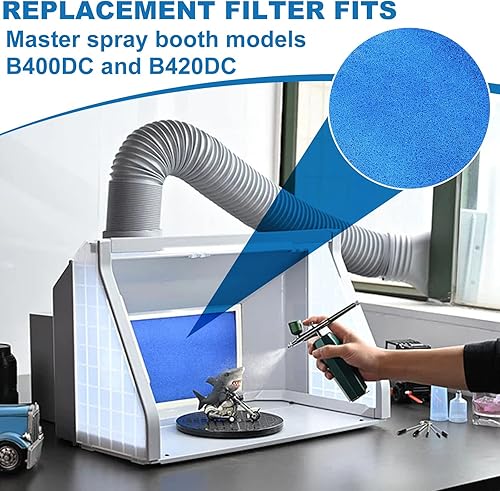 Miniatura 6 de Nuenen 8 piezas de filtro de cabina de pintura, filtro de cabina de aerógrafo, aerosol, extractor, reemplazar los filtros de pinturas de doble capa