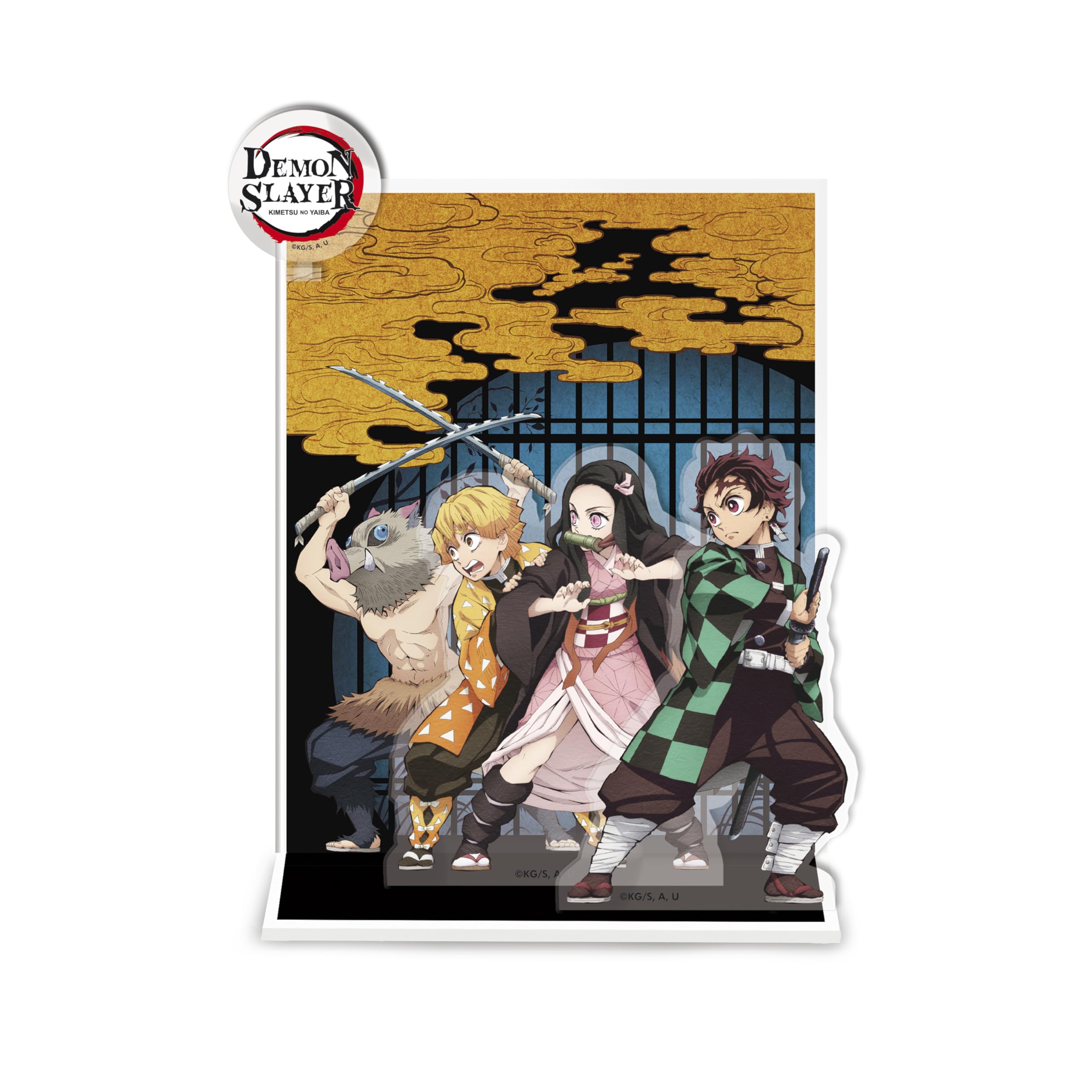 Demon Slayer Acryl Diorama Groupe ABYSTYLE pour décoration de bureau geek