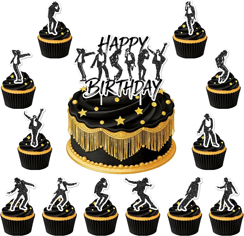 13 piezas de adornos para tartas de fiesta de cumpleaños/decoraciones para cupcakes, suministros para fiestas, juego de adornos para tartas de feliz cumpleaños, decoraciones para cupcakes. (T 08)