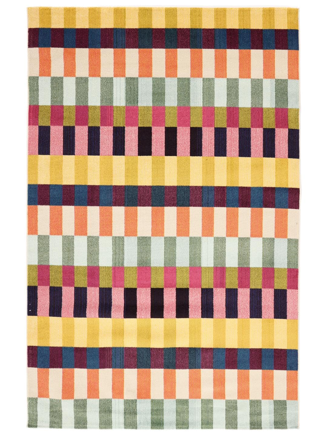 RugVista Flor, Tapis, Modernes, 200 x 300 cm, Rectangulaire, Poil Moyen, Salle de séjour, Chambre, Cuisine, Nettoyage à Sec Seulement, Multicolore
