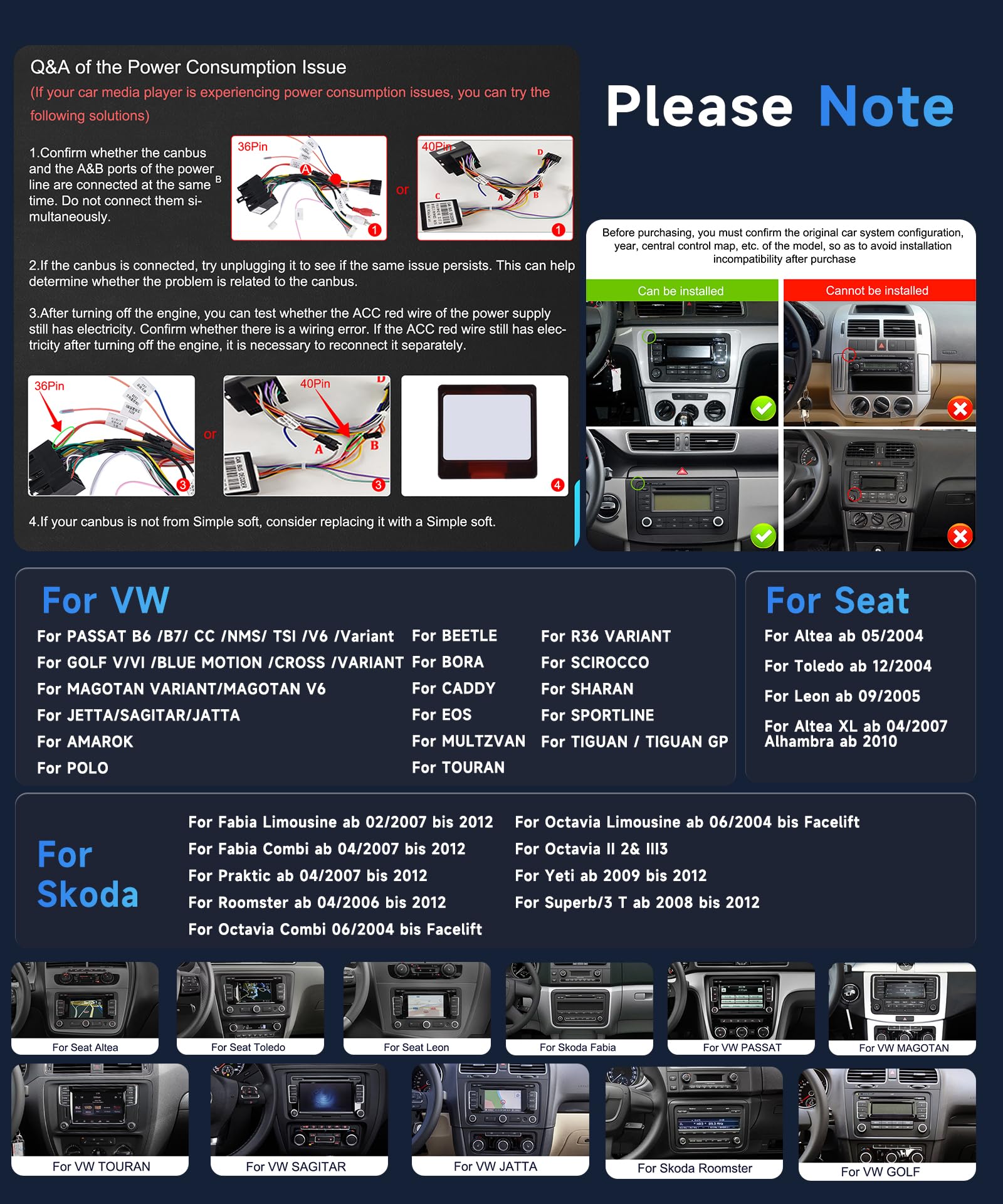 8 Core 6 + 128G 9" Android radio samochodowe do VW Golf 5 6 Passat Polo Tiguan Touran Caddy Skoda Seat z 52-pinowym ISO bezprzewodowy Carplay Android Auto WiFi GPS FM/RDS/DSP sterowanie kierownicą
