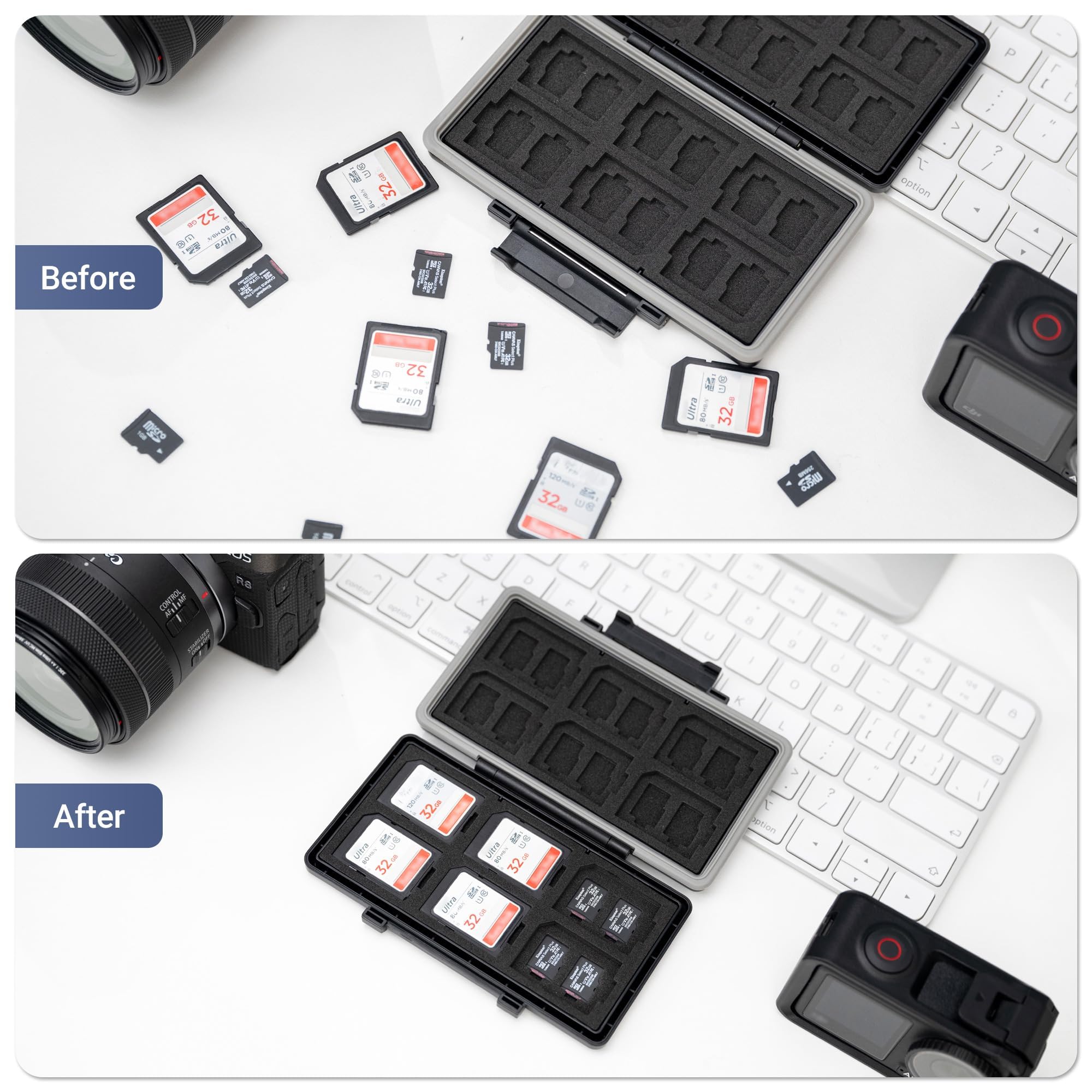 36 Slots Memory Card Case Water-Resistant Anti-Shock Memory Card Wallet for 24 Micro SD SDXC SDHC TF Cards and 12 SD SDXC SDHC Cards — Amazon image 7