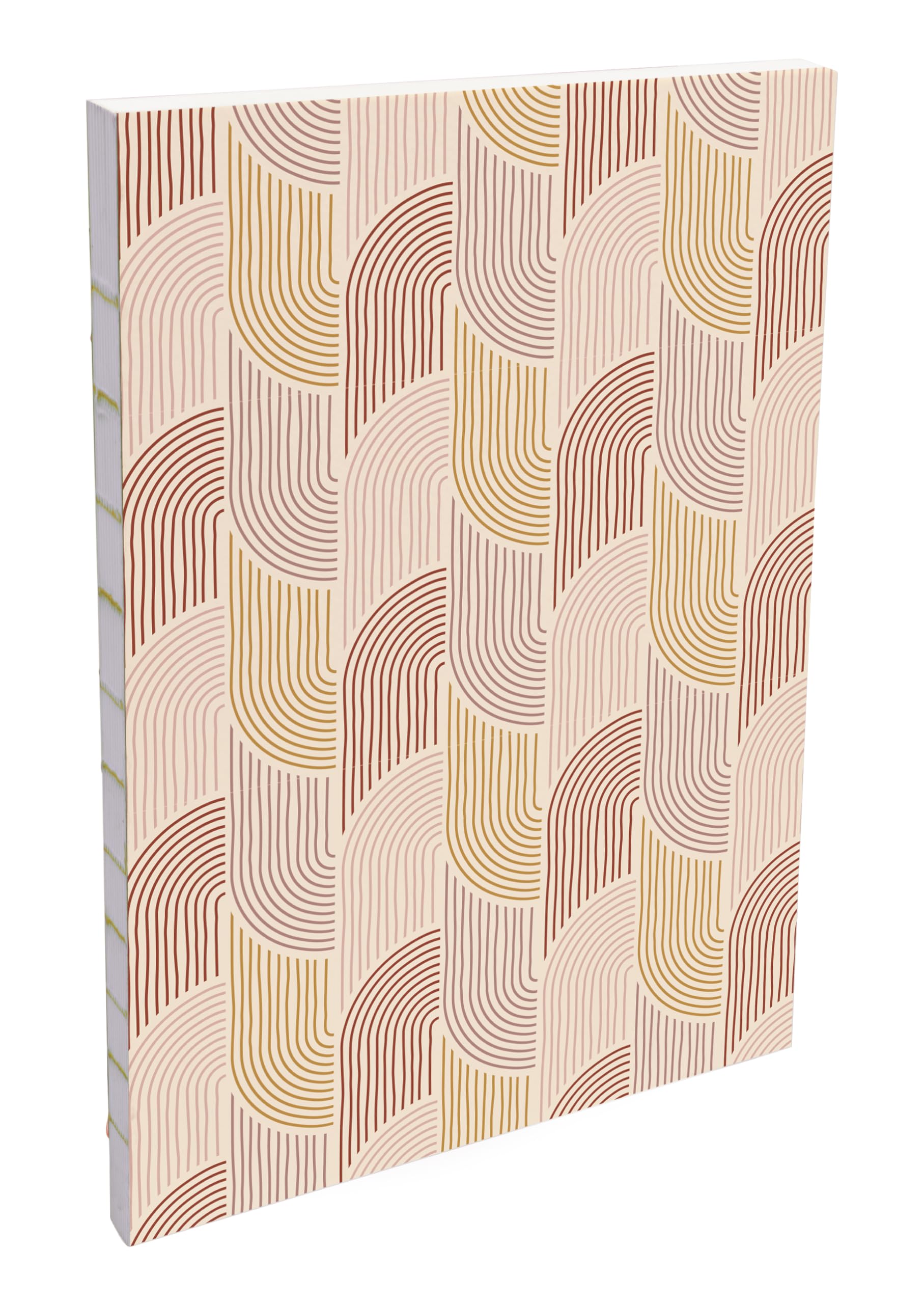 Clairefontaine 116068C - Softcover Notebook Warm Colours Geometric Shapes A6 10.5x14.8cm 144 Lined Pages Ivory Paper 90g Plain Back Terracotta Ast Delivery